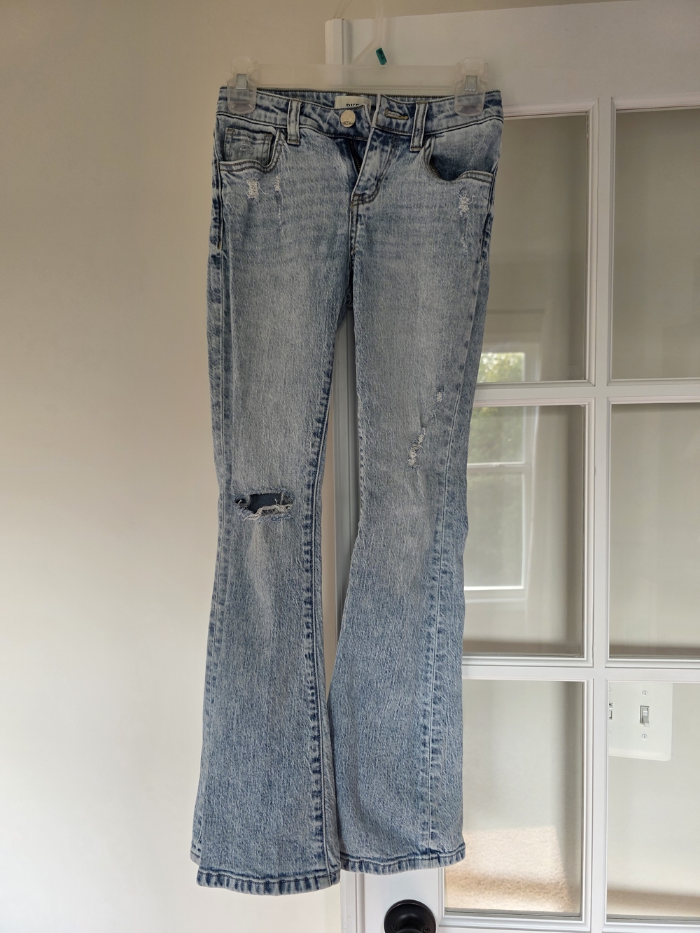 BKE Youth Girls Light Blue Distressed Flare Jeans